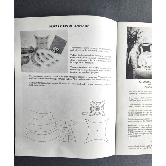 1988 Quick Strip Jorgenson Double Wedding Ring Quilt Acrylic Templates + Book - Picture 7 of 16